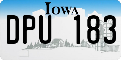 IA license plate DPU183