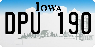IA license plate DPU190