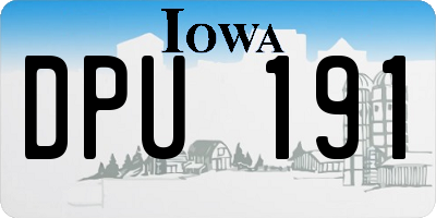IA license plate DPU191