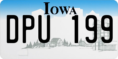 IA license plate DPU199