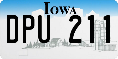 IA license plate DPU211