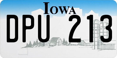 IA license plate DPU213