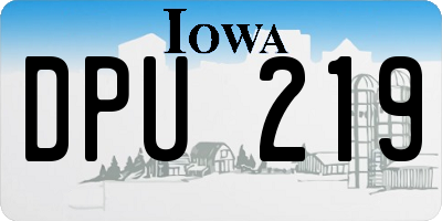 IA license plate DPU219