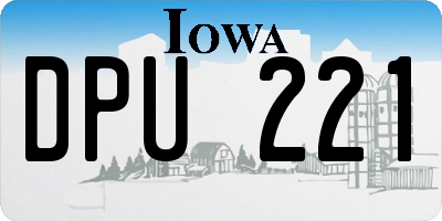 IA license plate DPU221