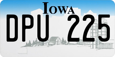 IA license plate DPU225