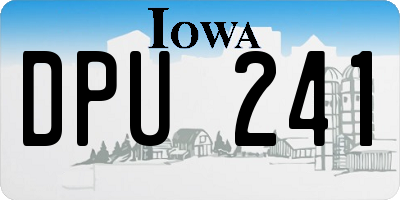 IA license plate DPU241