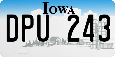 IA license plate DPU243