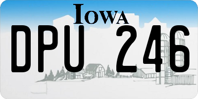 IA license plate DPU246