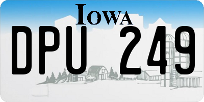 IA license plate DPU249