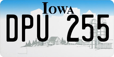 IA license plate DPU255