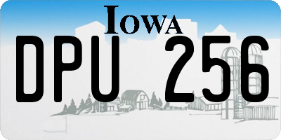 IA license plate DPU256