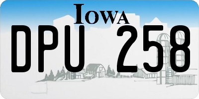 IA license plate DPU258