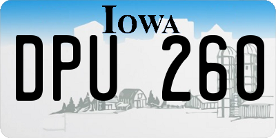 IA license plate DPU260