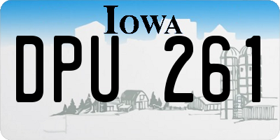 IA license plate DPU261