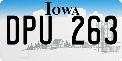 IA license plate DPU263