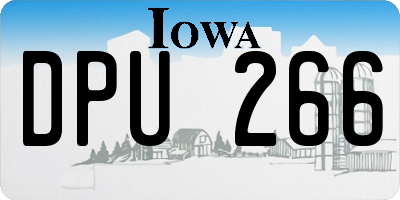 IA license plate DPU266
