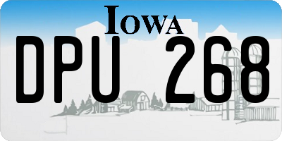 IA license plate DPU268
