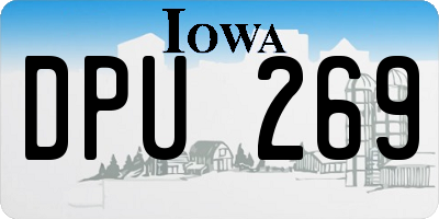 IA license plate DPU269