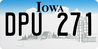 IA license plate DPU271