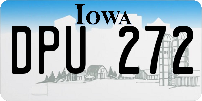 IA license plate DPU272