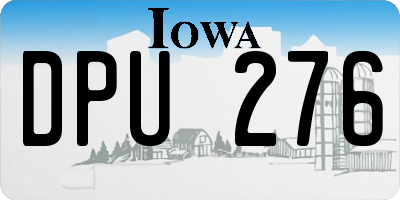 IA license plate DPU276