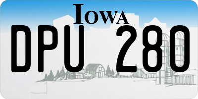 IA license plate DPU280
