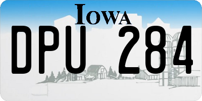 IA license plate DPU284
