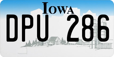 IA license plate DPU286