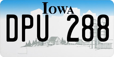 IA license plate DPU288