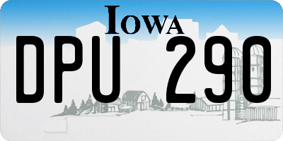IA license plate DPU290