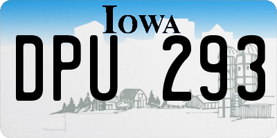 IA license plate DPU293