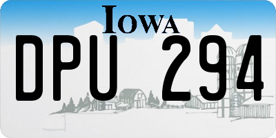 IA license plate DPU294