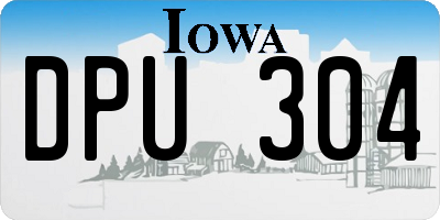 IA license plate DPU304
