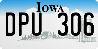 IA license plate DPU306
