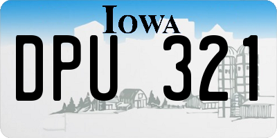 IA license plate DPU321