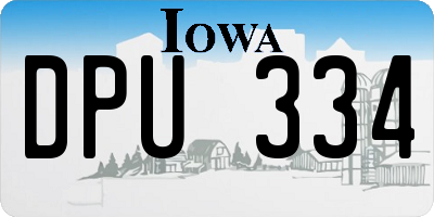 IA license plate DPU334
