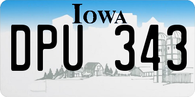 IA license plate DPU343