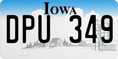 IA license plate DPU349