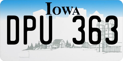 IA license plate DPU363