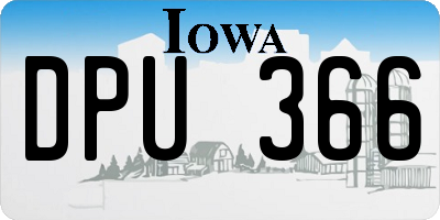 IA license plate DPU366