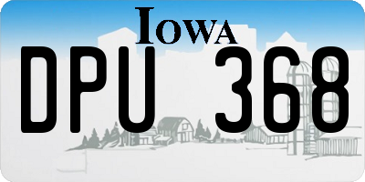 IA license plate DPU368