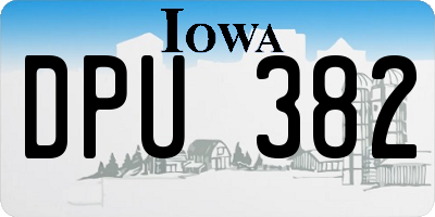 IA license plate DPU382