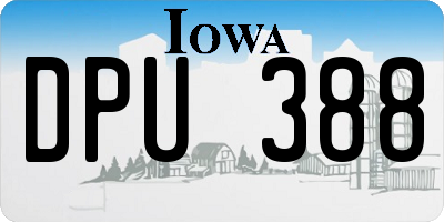 IA license plate DPU388
