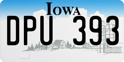 IA license plate DPU393