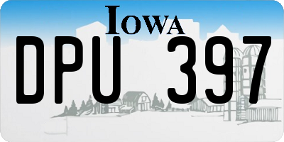 IA license plate DPU397