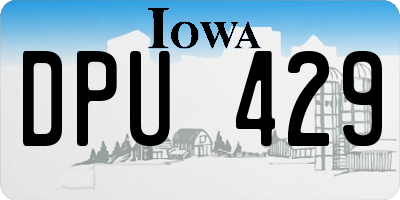 IA license plate DPU429