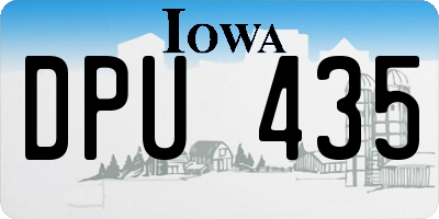 IA license plate DPU435