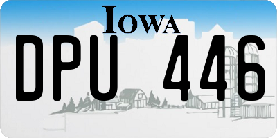 IA license plate DPU446