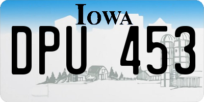 IA license plate DPU453