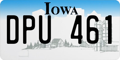IA license plate DPU461